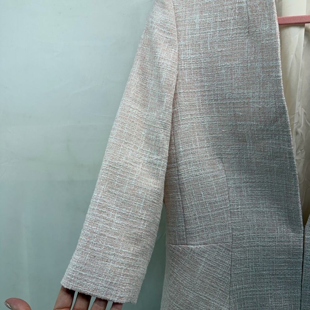 Preston & York Women’s 8 Light Pink, white and gold Tweed feminine Blazer - Picture 5 of 14